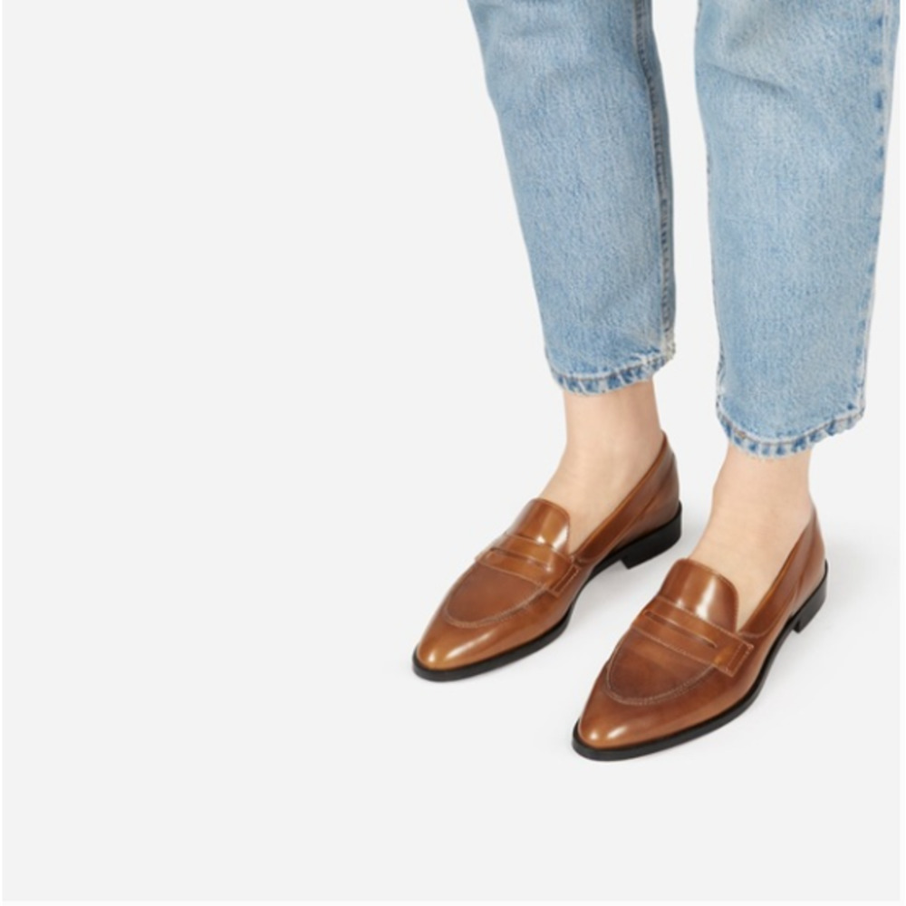 Everlane The Modern Penny Loafer Cognac Brown 7.5